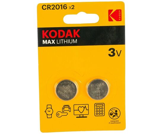  Элемент питания KODAK CR2016-2BL (30/240/43200) 
