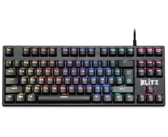  Клавиатура DEFENDER Blitz GK-240L, радужная подсветка 45240, черный 