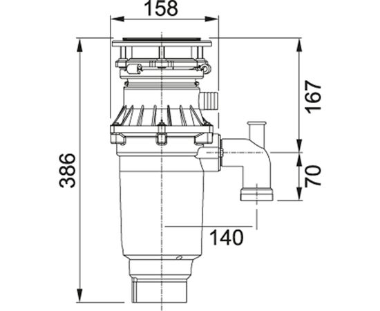 Измельчитель FRANKE Turbo Elite TE-75S 134.0607.344 +пневмокнопка 
