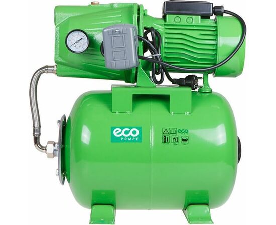  Автостанция водоснабжения ECO GFI-904 (900 Вт, 3100 л/ч, 42 м, 4.8 атм макс, корпус насоса чугун, бак 24 л) 