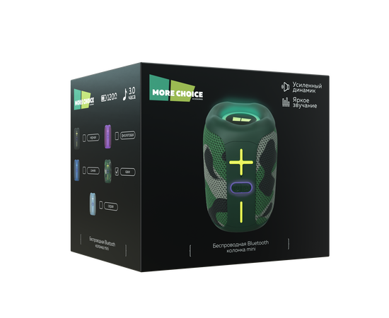  PURE Колонка Bluetooth 5.3 8W 1200 mAh More Choice BS33 (Khaki) 