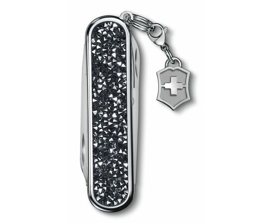  Складной нож Victorinox Classic Brilliant Crystal 0.6221.35, функций 5, 58мм, черный/серебристый, коробка подарочная 
