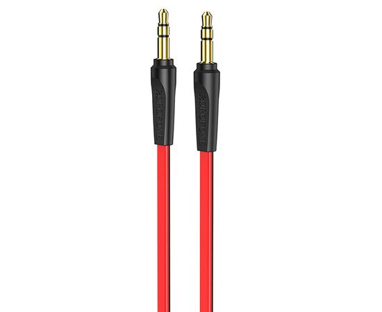  Кабель AUX (папа-папа) Borofone BL6 100см  (red) (217612) 