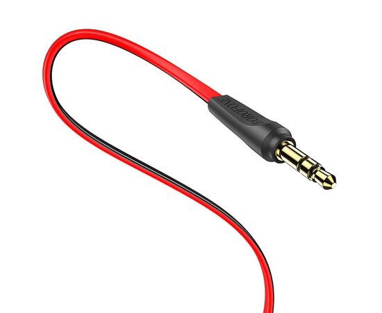  Кабель AUX (папа-папа) Borofone BL6 100см  (red) (217612) 