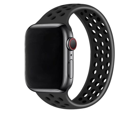  Ремешок-браслет силиконовый перфорированный Great Case Solo Loop для Apple Watch 42/44/45/49 мм, L(155мм), черный (4) 