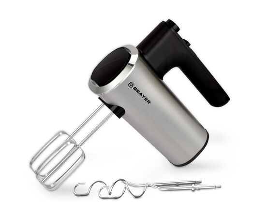 Миксер BRAYER BR1306, 800 Вт, 5 скор.реж, турбо,насад. венчики, насад для взбивания 