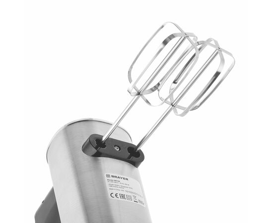  Миксер BRAYER BR1306, 800 Вт, 5 скор.реж, турбо,насад. венчики, насад для взбивания 