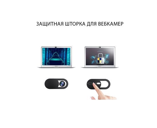  Шторка для веб-камер универсальная, для смартфона, для ноутбука, для планшета, белый (Комплект 3шт) 