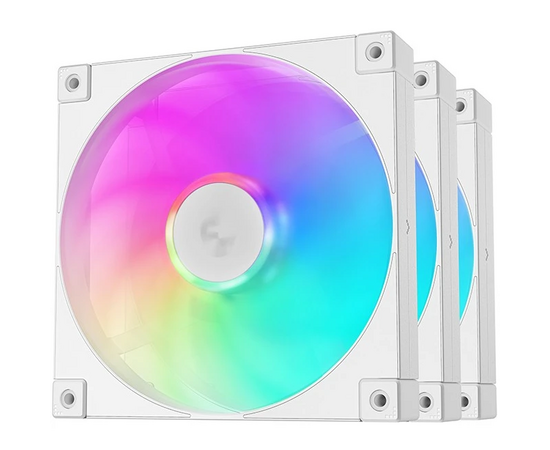  Вентилятор DEEPCOOL FD14 ARGB WH-3 in 1 140x140x25мм (PWM, ARGB, белый, 400-1650об/мин) Color BOX 