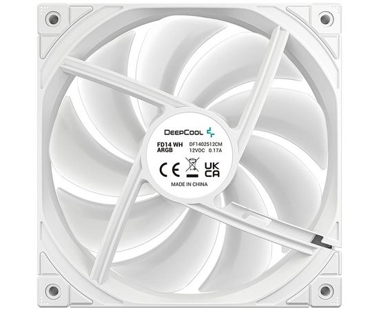  Вентилятор DEEPCOOL FD14 ARGB WH-3 in 1 140x140x25мм (PWM, ARGB, белый, 400-1650об/мин) Color BOX 