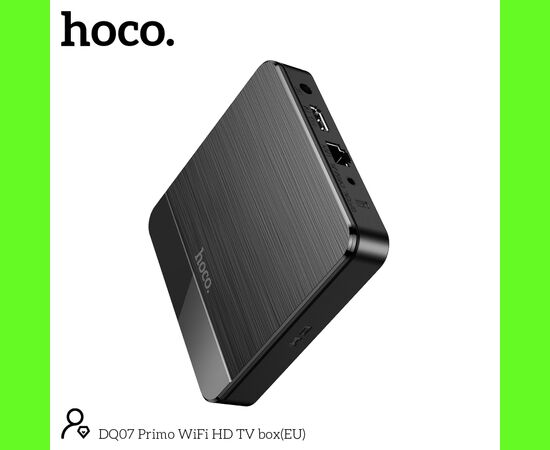  Смарт-ТВ приставка HOCO DQ07 Primo WiFi HD черный Cortex-A55, Android 9 version 4GB+64GB 