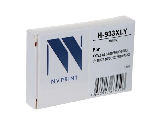  Картридж струйный NV Print 933XLY (NV-CN056AE) Yellow для HP Officejet 6100, 6600, 6700, 7110, 7510, 7610, 7612 (825 стр) совместимый 