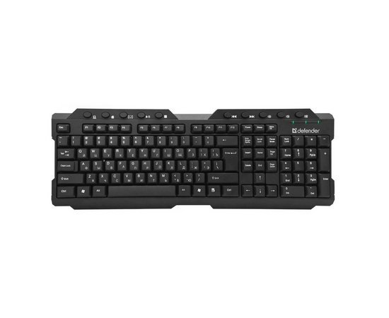  Клавиатура Defender Element HB-195 беспроводная USB черный, 104+10кн, мультимедиа (45195) 