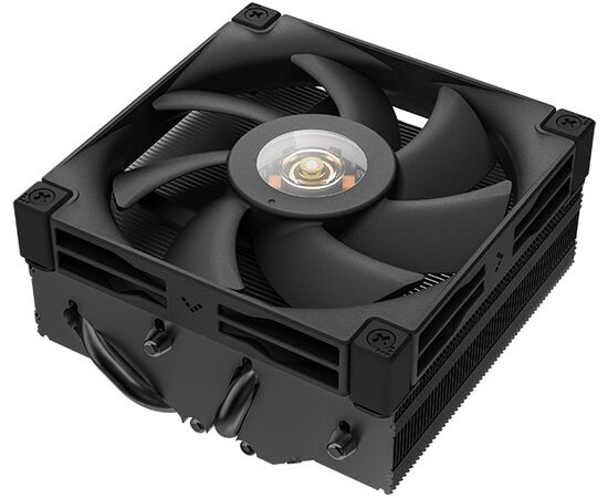  Кулер DEEPCOOL AN400 BK, Black LGA1700/1200/115X/AM5/AM4 низкопрофильный 52,5 mm (TDP 150W, PWM, Fan 120mm, 4 тепл. трубок, Copper Base) 