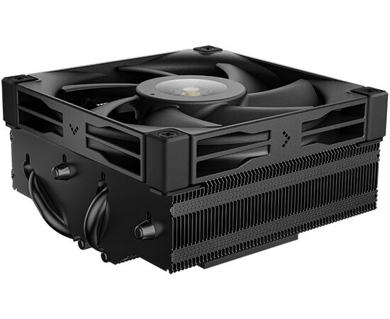  Кулер DEEPCOOL AN400 BK, Black LGA1700/1200/115X/AM5/AM4 низкопрофильный 52,5 mm (TDP 150W, PWM, Fan 120mm, 4 тепл. трубок, Copper Base) 