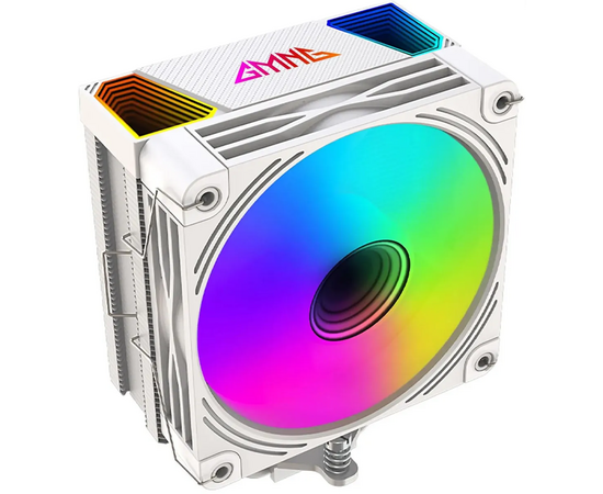  Кулер GMNG GG-CPC220-ARGB2 (GG-CPC220-ARGB2-WH) ARGB 120x120x25mm Soc-AM5/AM4/1151/1200/2066/1700 белый 4-pin 14-26dB Al+Cu LCD 220W 550gr 