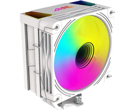  Кулер GMNG GG-CPC220-ARGB2 (GG-CPC220-ARGB2-WH) ARGB 120x120x25mm Soc-AM5/AM4/1151/1200/2066/1700 белый 4-pin 14-26dB Al+Cu LCD 220W 550gr 