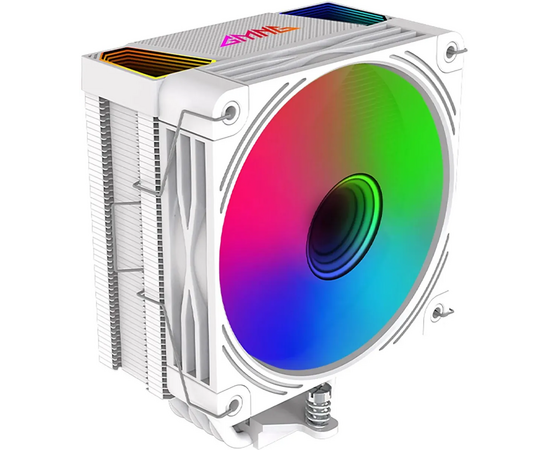  Кулер GMNG GG-CPC220-ARGB2 (GG-CPC220-ARGB2-WH) ARGB 120x120x25mm Soc-AM5/AM4/1151/1200/2066/1700 белый 4-pin 14-26dB Al+Cu LCD 220W 550gr 
