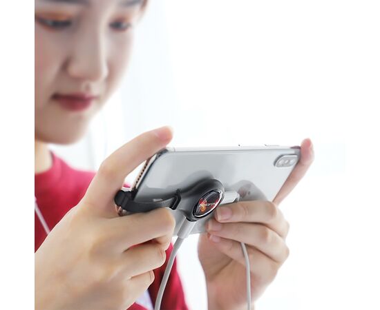  Переходник 8 pin - 2xApple 8 pin(f) Borofone BV10 Discovery, плоский, силикон, цвет: чёрный 