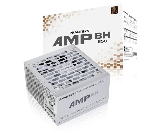  Блок питания PHANTEKS AMP BH 650W (PH-P650B_WT01) (80 Plus Bronze, ATX 3.1, APFC, 120mm Fan, White) 