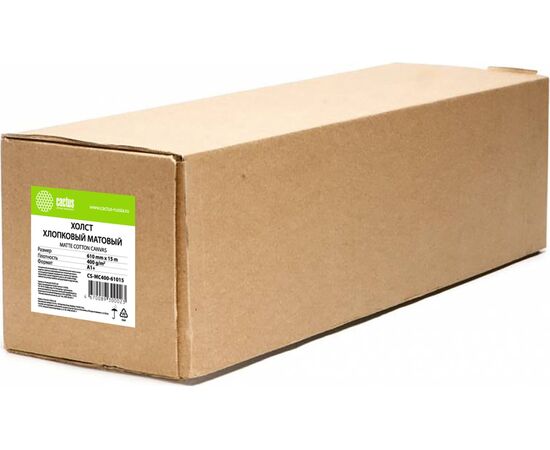  Холст Cactus CS-MC400-61015 24"(A1) 610мм-15.2м/400г/м2/белый хлопок для струйной печати 