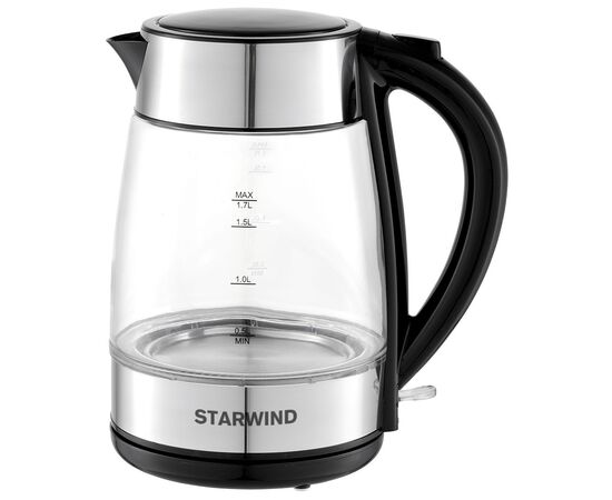  Чайник Starwind SKG3026 черный/серебристый 