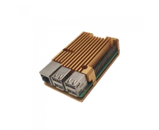  Корпус ACD RA506 Gold Metal Aluminum Case for Raspberry Pi 4B 
