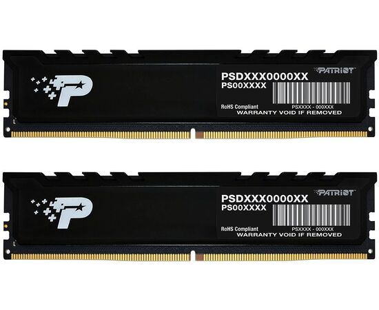  ОЗУ Patriot Signature Premium PSP532G4800KH1 DDR5 2x16GB 4800MHz RTL PC5-38400 CL40 DIMM 288-pin 1.1В kit single rank с радиатором Ret 