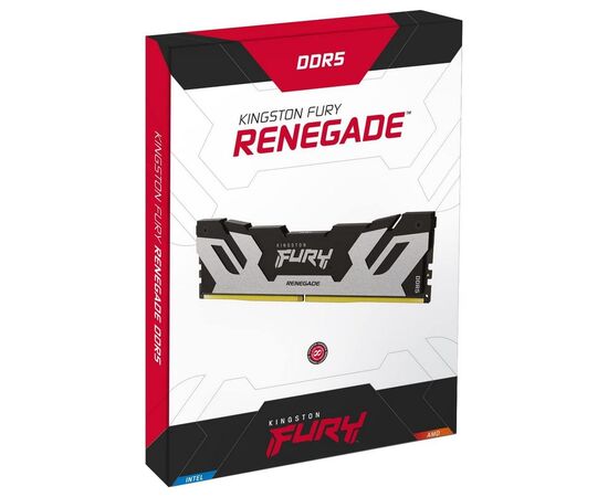  ОЗУ Kingston Fury Renegade KF584CU40RS-24 24GB DDR5 8400 CUDIMM Silver/Black Non-ECC, CL40, 1.45V, Heat Shield, XMP, RTL 