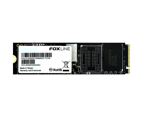  SSD Foxline X5-E21T FLSSD512M80E21TCX5, 512GB, M.2(22x80mm), NVMe, PCIe Gen4x4, 3D TLC, R/W 5100/4600MB/s 